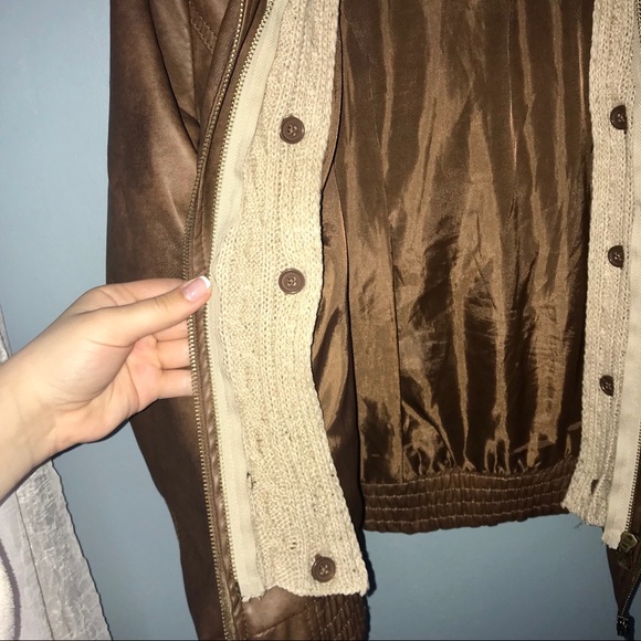 PacSun Brown Leather Jacket - Picture 2 of 3